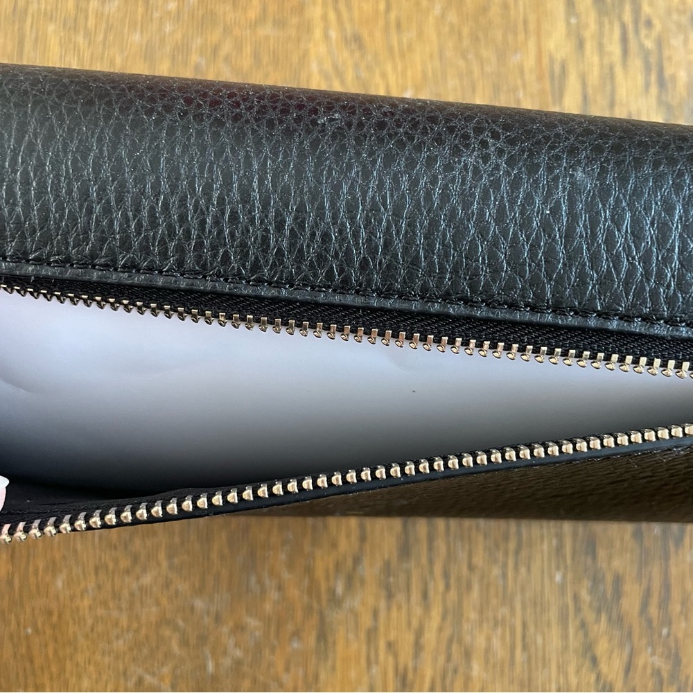 Kate Spade Marti Large Slim Flap Wallet Black Leather - Picture 10 of 12